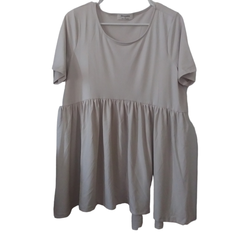 Zenana Peplum Shirt - Picture 2 of 11